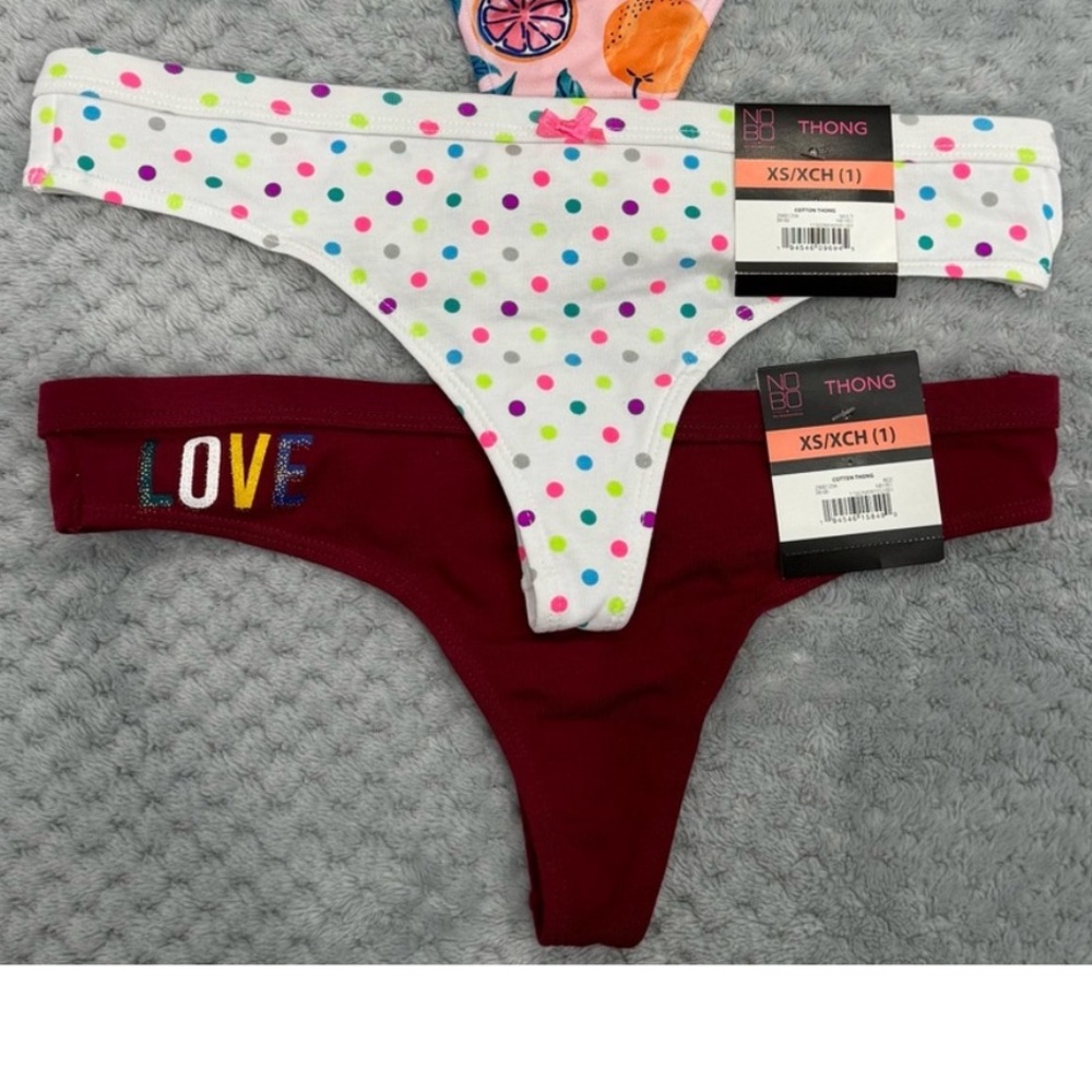 Colorful Polka Dot and Maroon thong